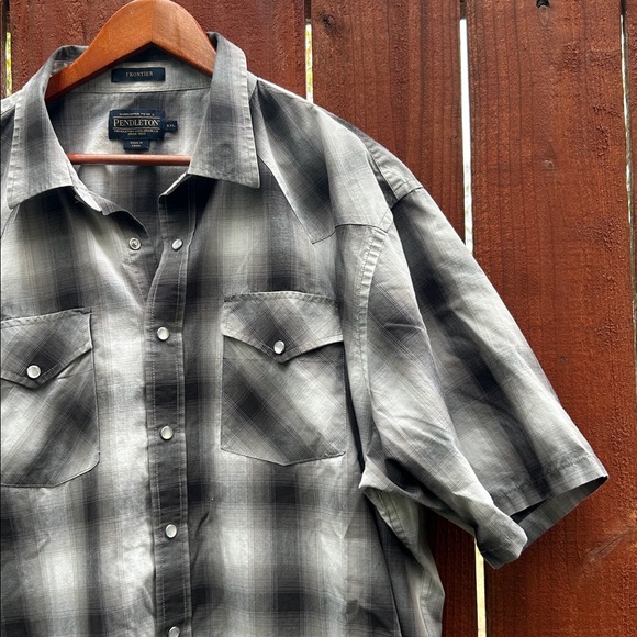 Pendleton Men's Frontier Short Sleeve Plaid Western Shirt Size XXL Snap Button - Picture 3 of 10